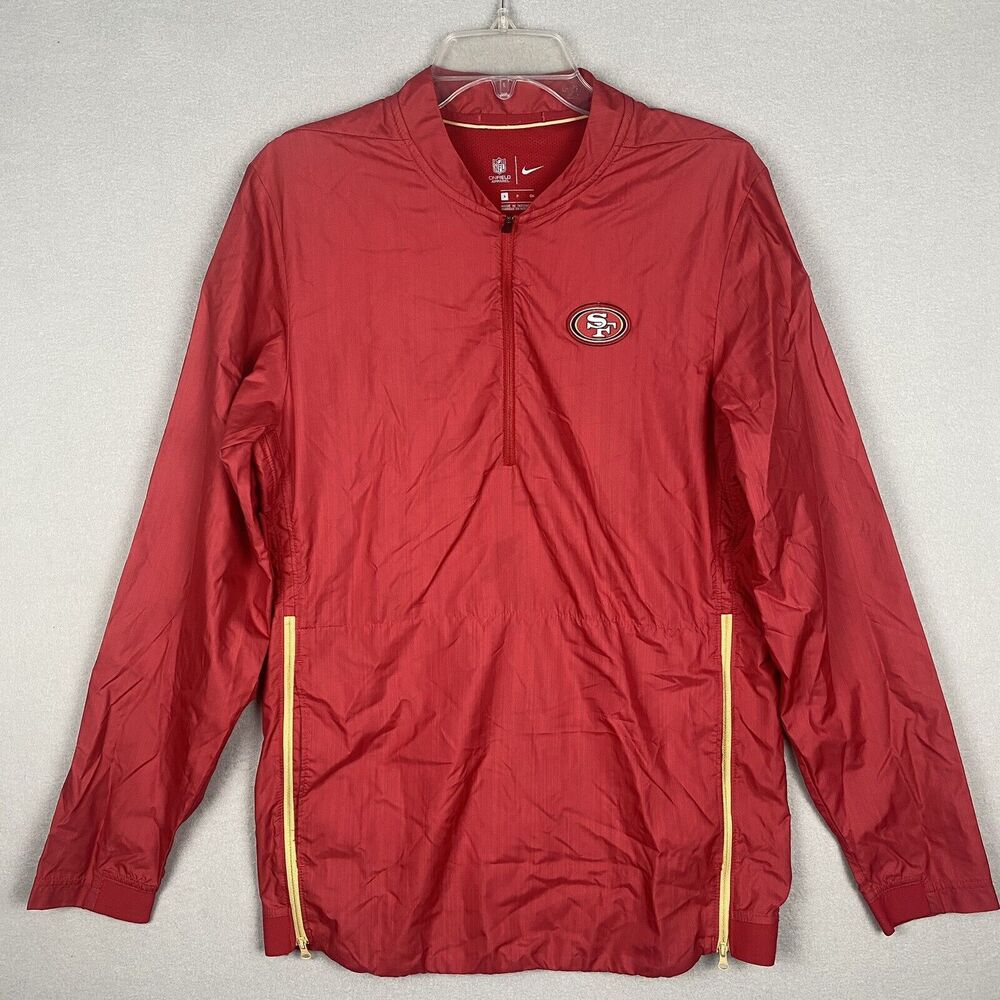 San Francisco 49ers Nike Onfield Vented Zip Jacket Small Red NFL Football Mens